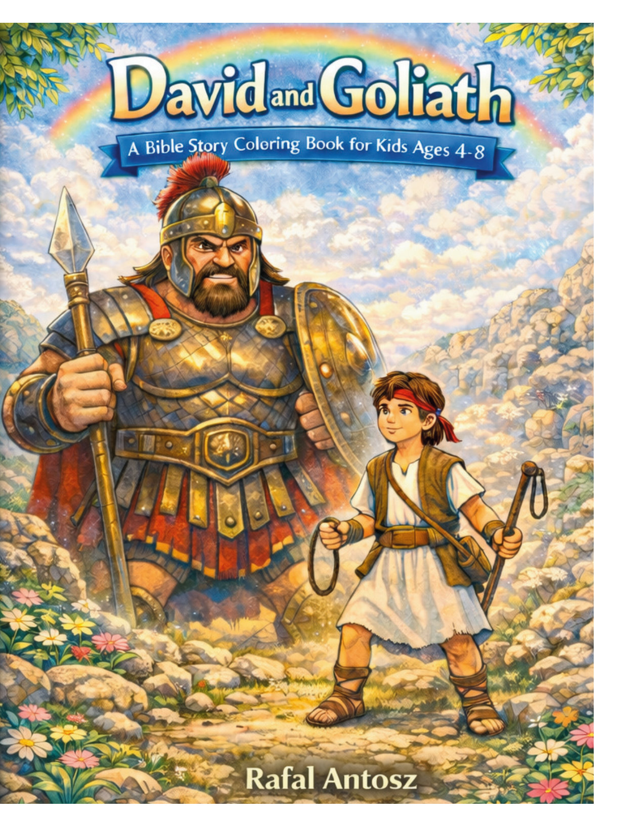 David and Goliath: A Christian Coloring Book for Kids, book cover