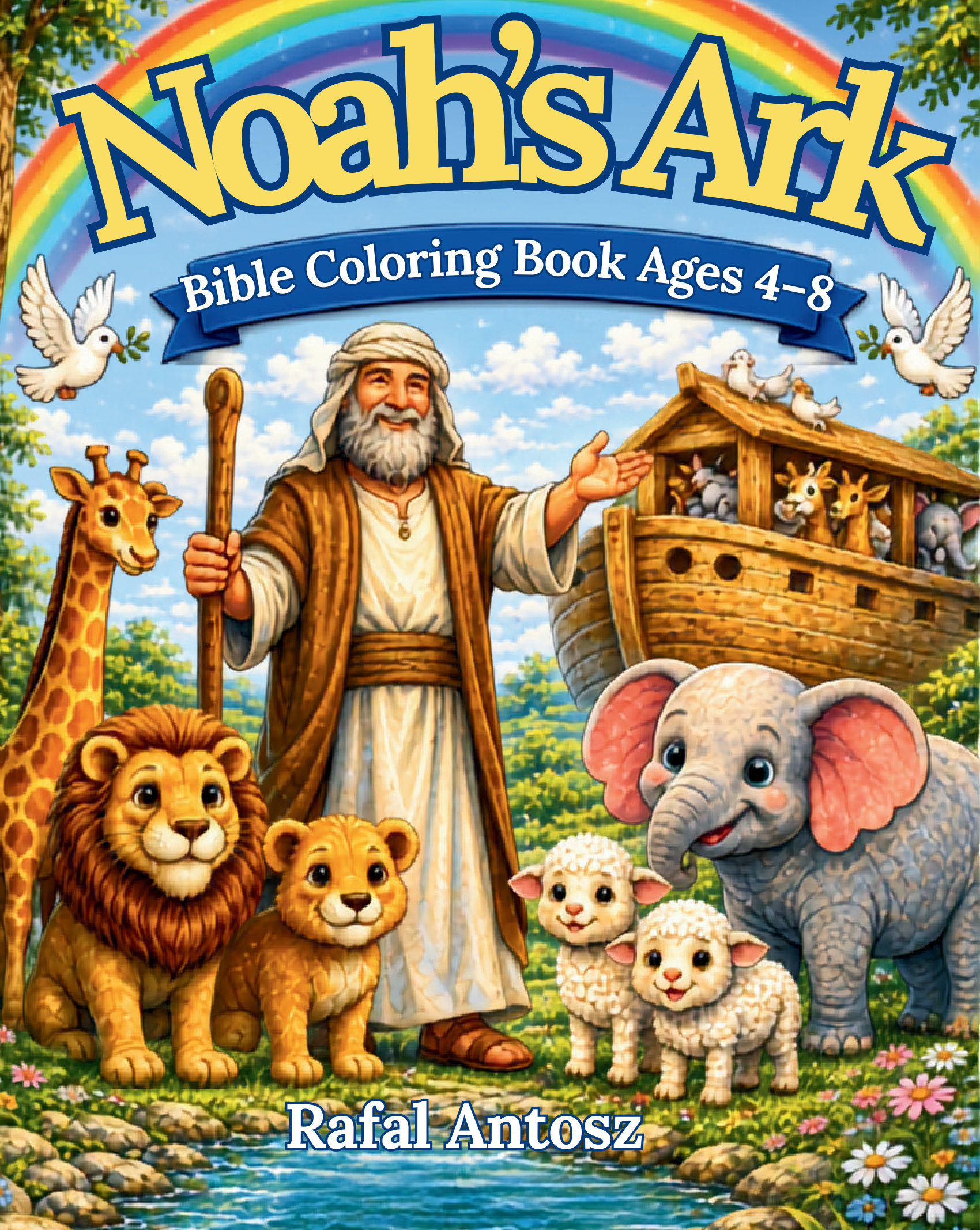 Noah's Ark: A Christian Coloring Book for Kids, book cover