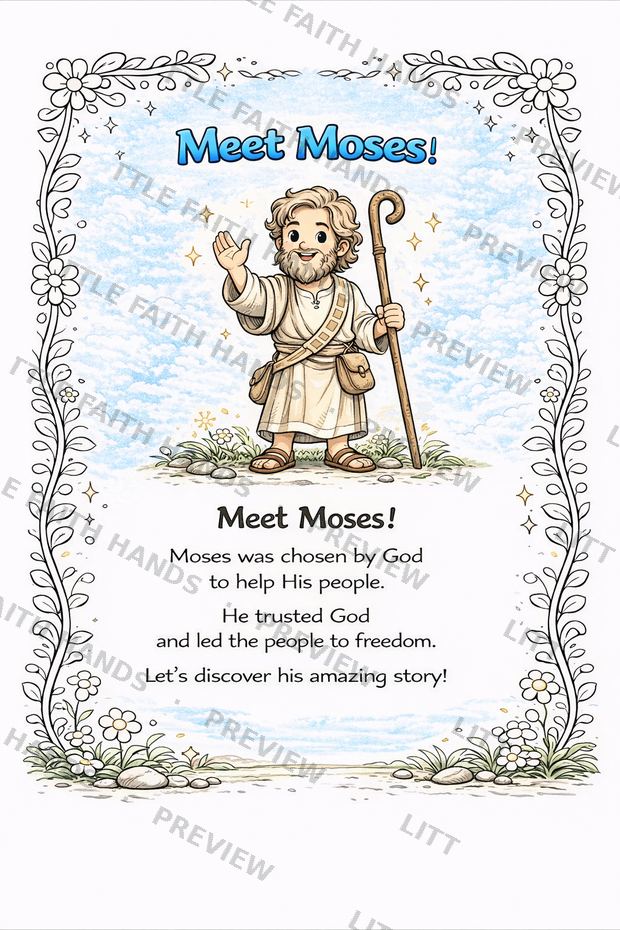 Meet Moses! title page introducing the story of Moses